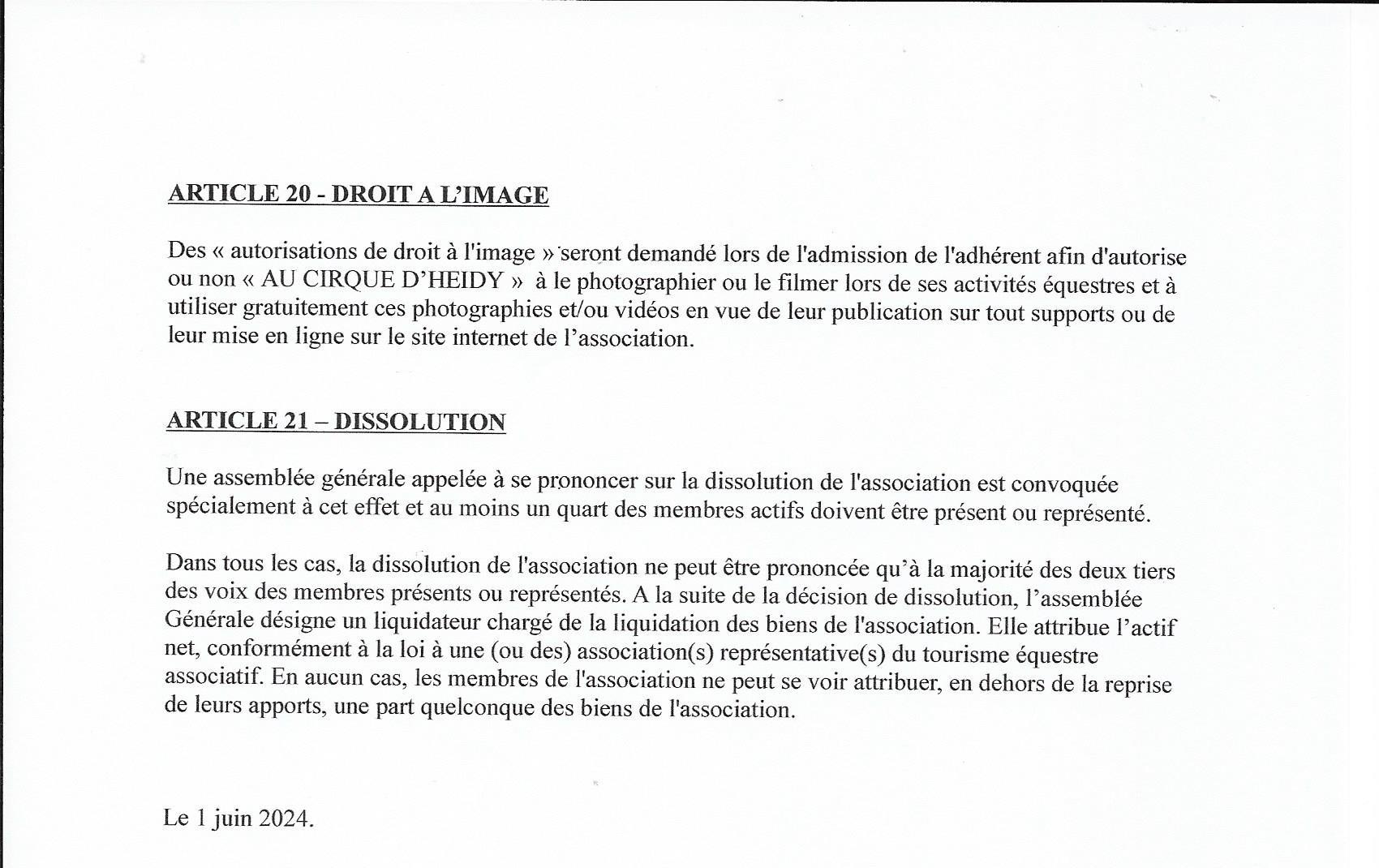 Statuts de l association 5